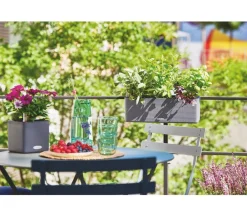 LECHUZA® BALCONISSIMA Color, All-in-One-Set, ca. B40/H14/T14 cm Dunkelgrau Clearance