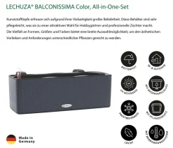 LECHUZA® BALCONISSIMA Color, All-in-One-Set, ca. B40/H14/T14 cm Dunkelgrau Clearance