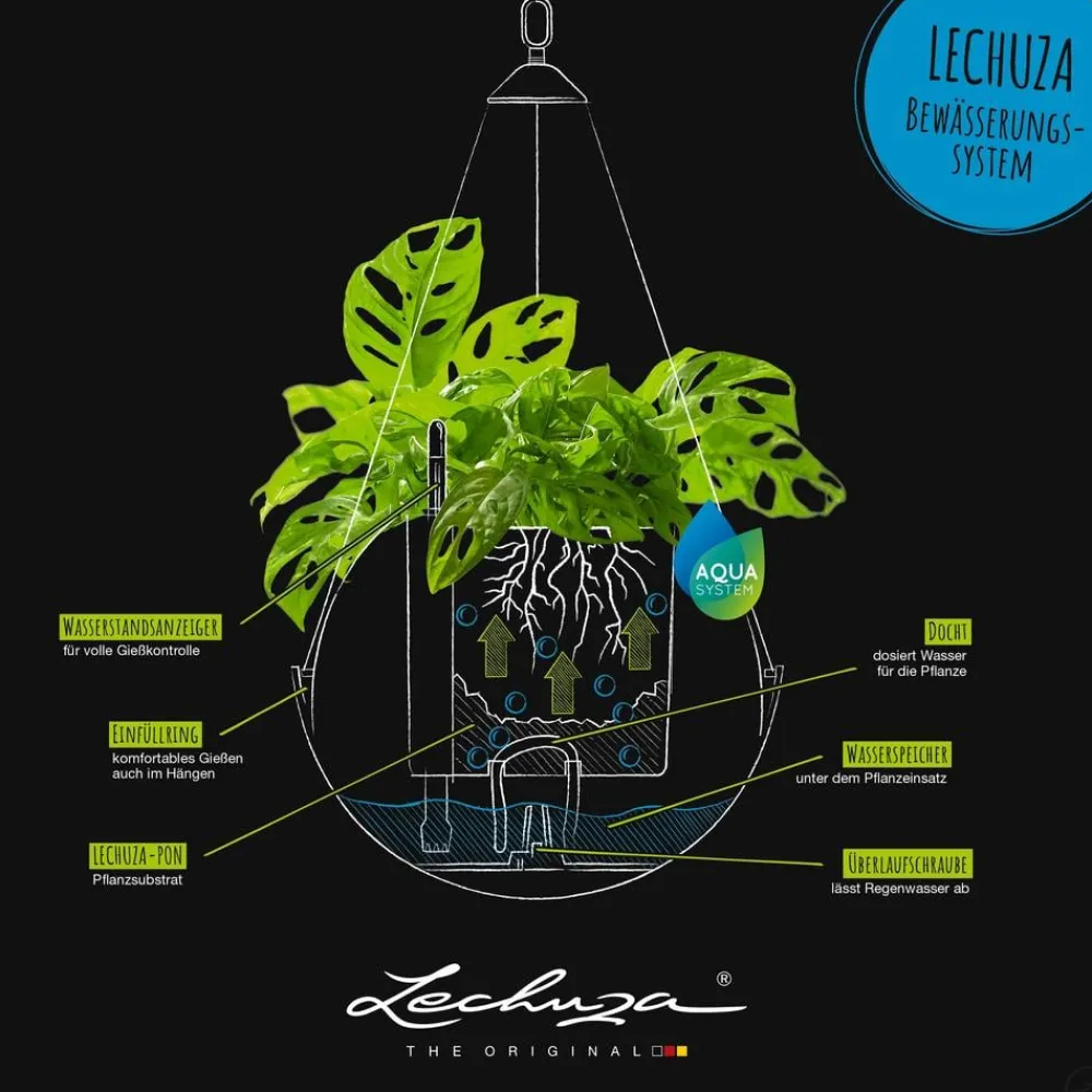LECHUZA® BOLA Color, All-in-One Set Weiß Discount