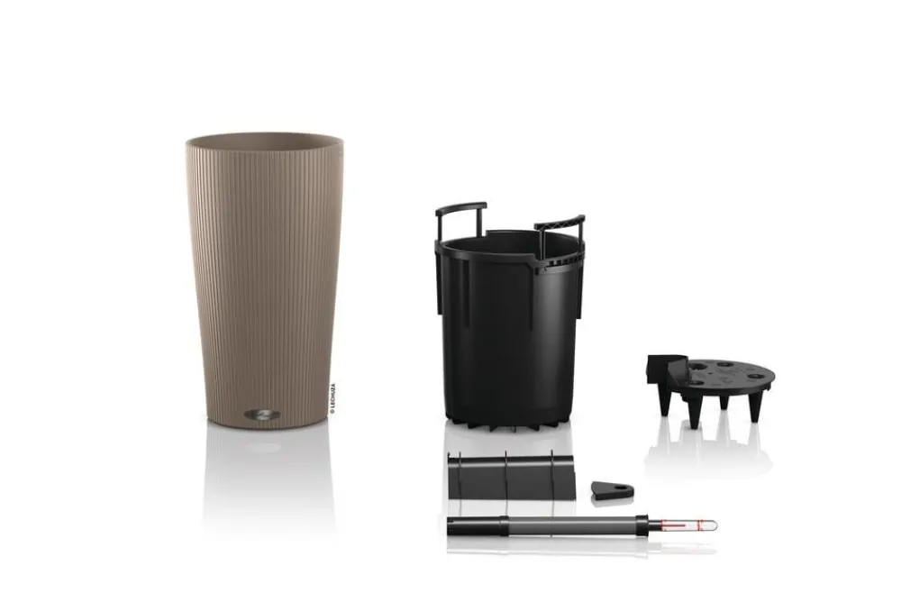 LECHUZA® CILINDRO Color, All-in-One Set Hellbraun Best