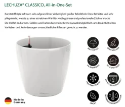 LECHUZA® Lechuza Pflanzgefäße & Töpfe|Lechuza Tischgefäße - CLASSICO, All-in-One-Set Weiß