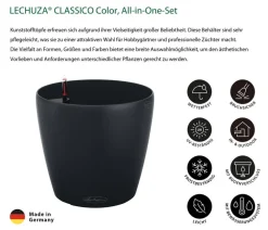 LECHUZA® CLASSICO Color, All-in-One-Set Dunkelgrau Best