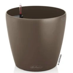 LECHUZA® Lechuza Pflanzgefäße & Töpfe|Blumentöpfe & Übertöpfe - CLASSICO Color, All-in-One-Set Braun