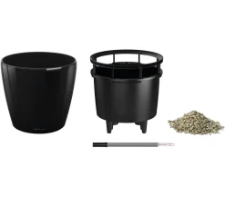 LECHUZA® CLASSICO LS, All-in-One-Set Schwarz New