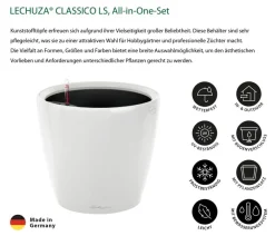 LECHUZA® CLASSICO LS, All-in-One-Set Weiß Discount