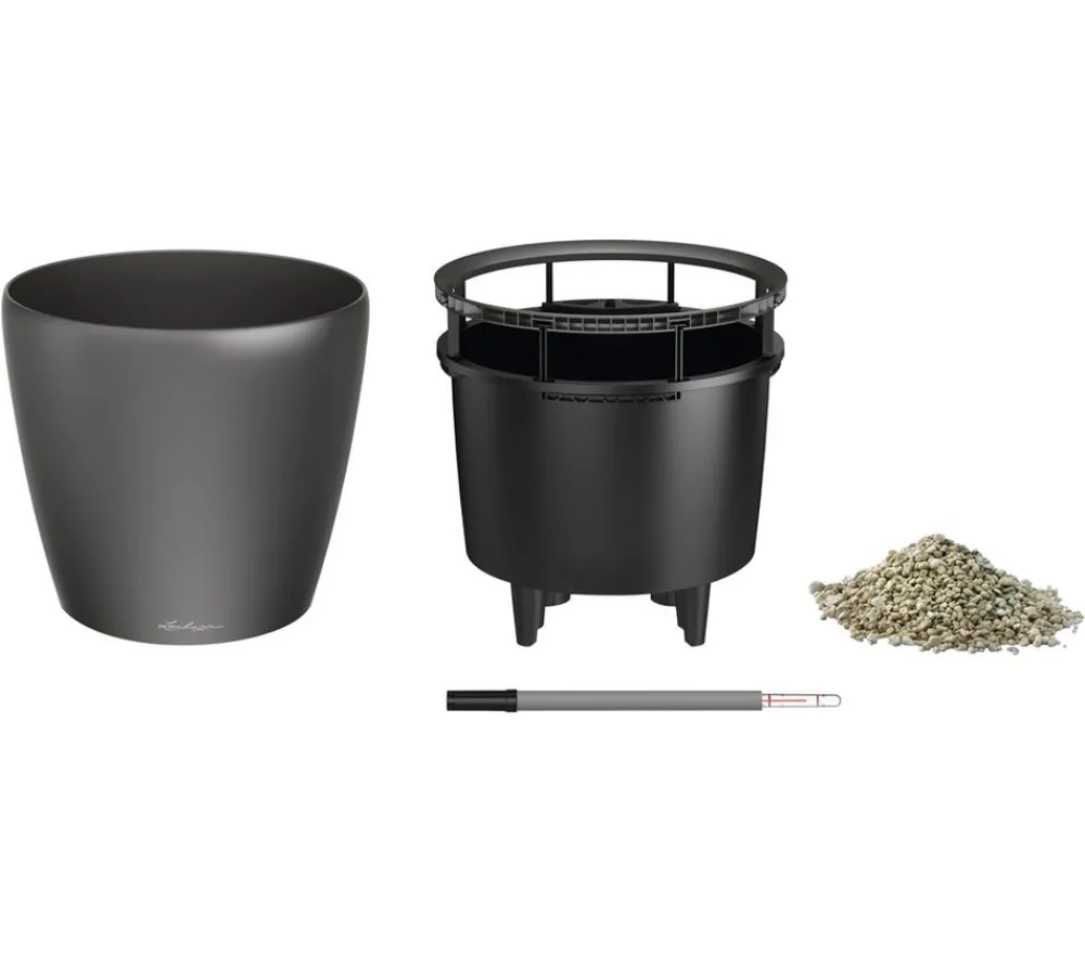 LECHUZA® CLASSICO LS, All-in-One-Set Dunkelgrau New