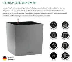LECHUZA® Lechuza Tischgefäße|Lechuza Pflanzgefäße & Töpfe > CUBE, All-in-One Set