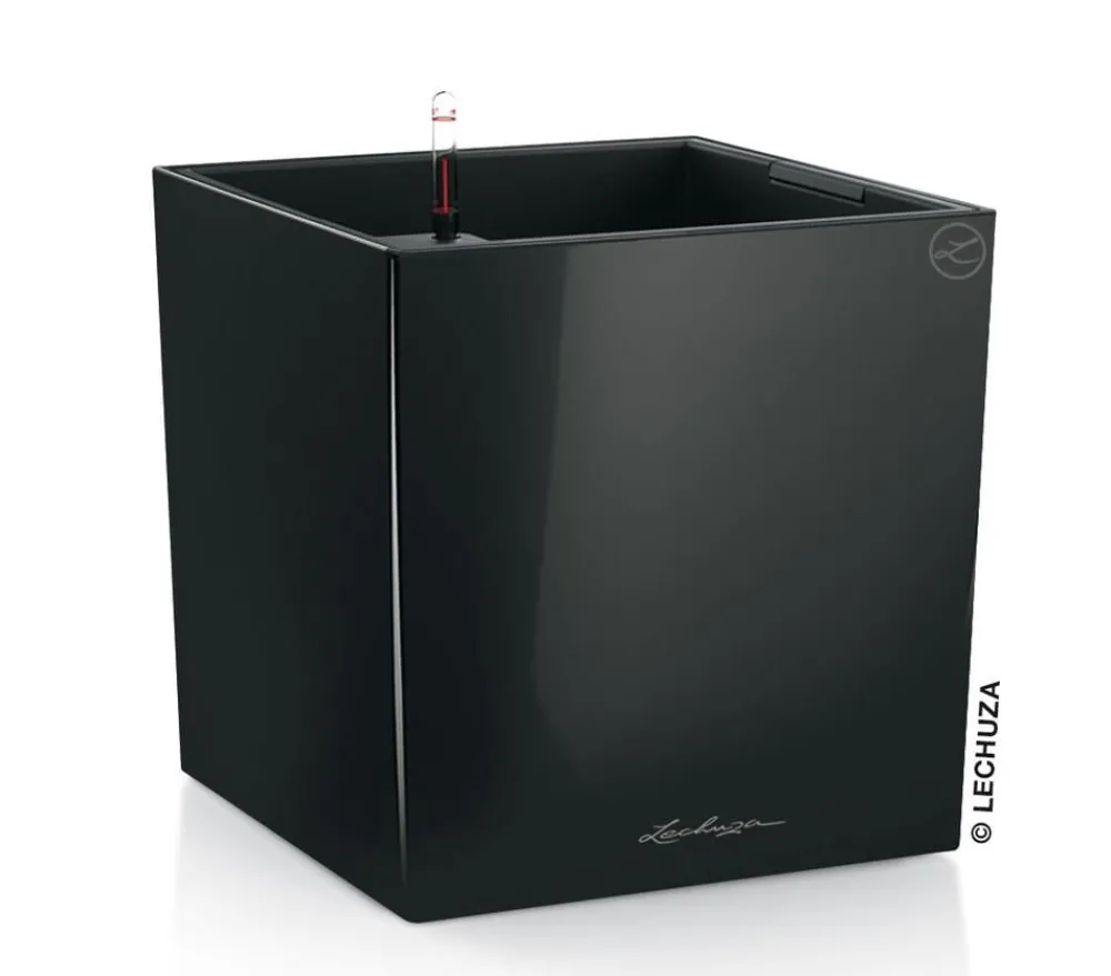 LECHUZA® CUBE, All-in-One Set Schwarz