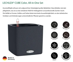 LECHUZA® Lechuza Tischgefäße|Lechuza Pflanzgefäße & Töpfe > CUBE Color, All-in-One Set