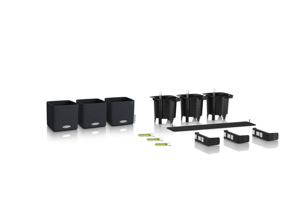 LECHUZA® Lechuza Pflanzgefäße & Töpfe > CUBE Color Green Wall Home Kit, ca. B48/H14/T15 cm