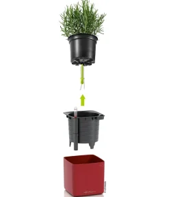 LECHUZA® Lechuza Tischgefäße|Lechuza Pflanzgefäße & Töpfe > CUBE Premium, All-in-One Set, matt