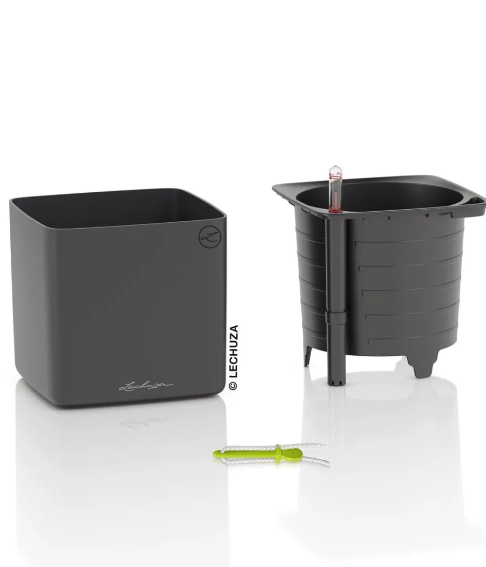 LECHUZA® Lechuza Tischgefäße|Lechuza Pflanzgefäße & Töpfe > CUBE Premium, All-in-One Set, matt