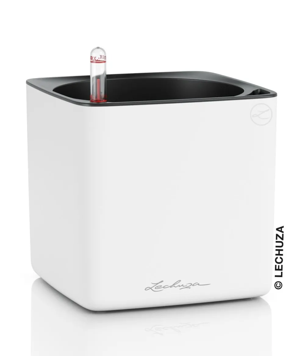 LECHUZA® CUBE Premium, All-in-One Set, matt Weiß Sale