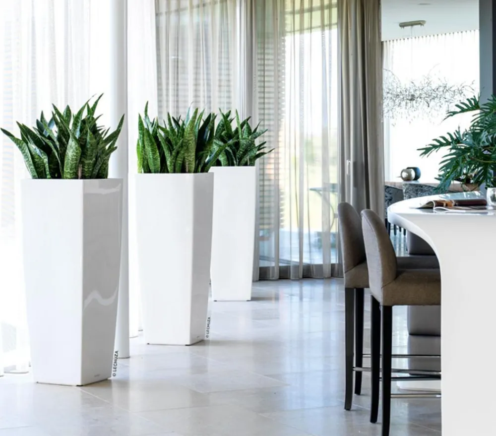 LECHUZA® Lechuza Pflanzgefäße & Töpfe > CUBICO ALTO, All-in-One-Set, ca. B40/H105/T40 cm