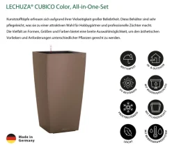 LECHUZA® Lechuza Pflanzgefäße & Töpfe|Blumentöpfe & Übertöpfe > CUBICO Color, All-in-One-Set