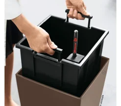 LECHUZA® Lechuza Pflanzgefäße & Töpfe|Blumentöpfe & Übertöpfe - CUBICO Color, All-in-One-Set Hellbraun