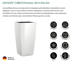 LECHUZA® Lechuza Pflanzgefäße & Töpfe|Blumentöpfe & Übertöpfe > CUBICO Premium, All-in-One-Set