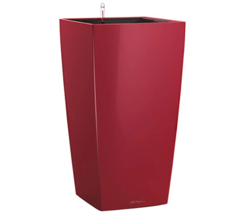 LECHUZA® CUBICO Premium, All-in-One-Set Dunkelrot Best