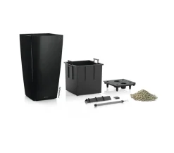 LECHUZA® CUBICO Premium, All-in-One-Set Schwarz Hot