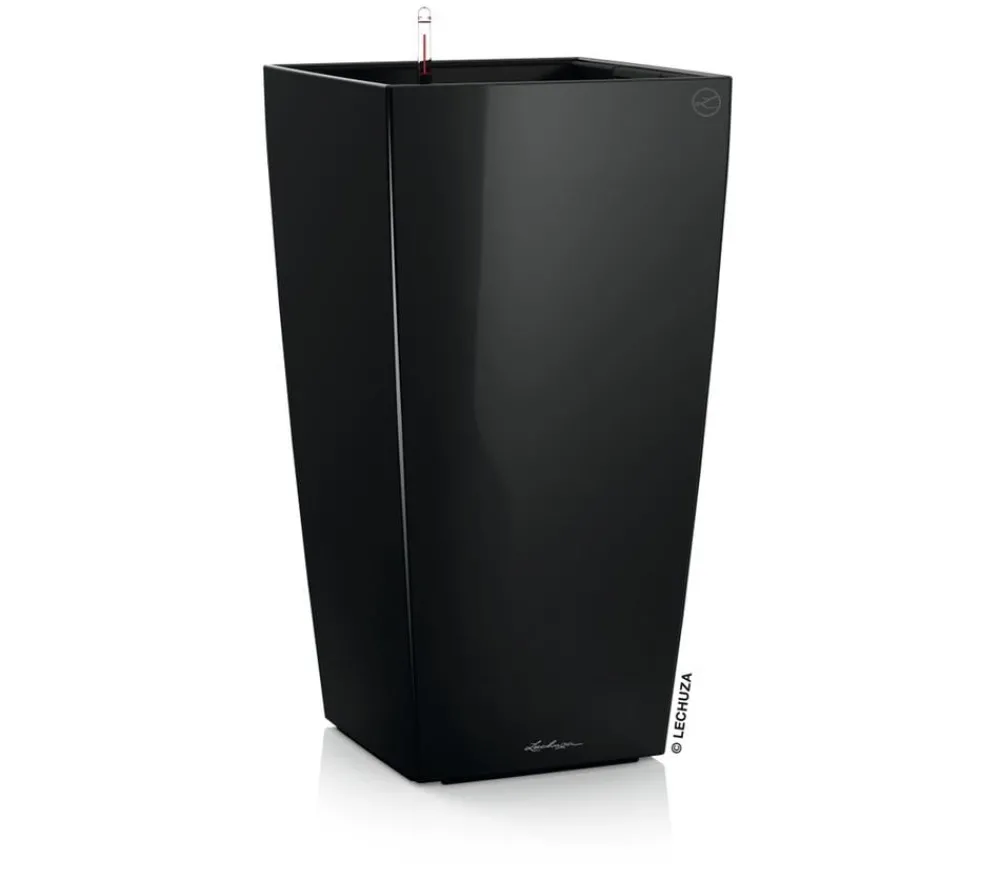 LECHUZA® CUBICO Premium, All-in-One-Set Schwarz Hot