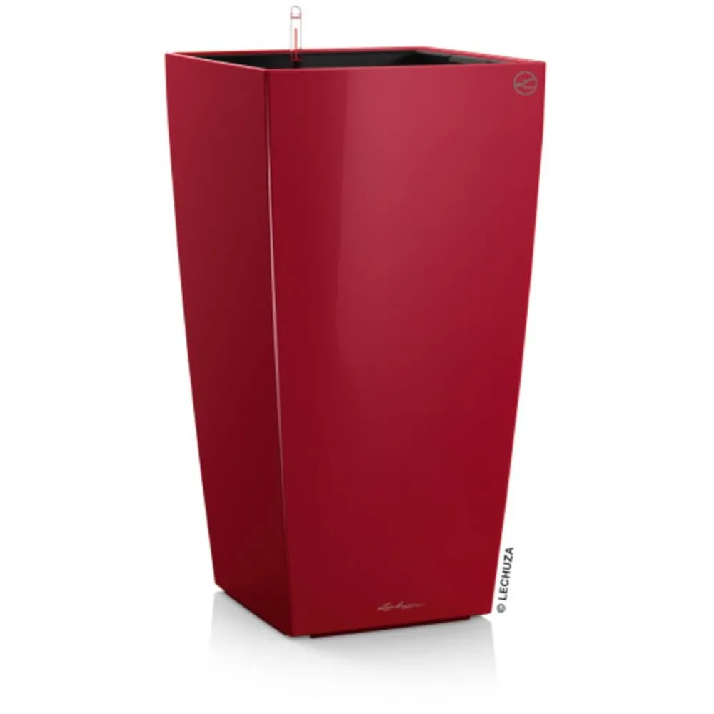 LECHUZA® CUBICO Premium, All-in-One-Set Dunkelrot Clearance