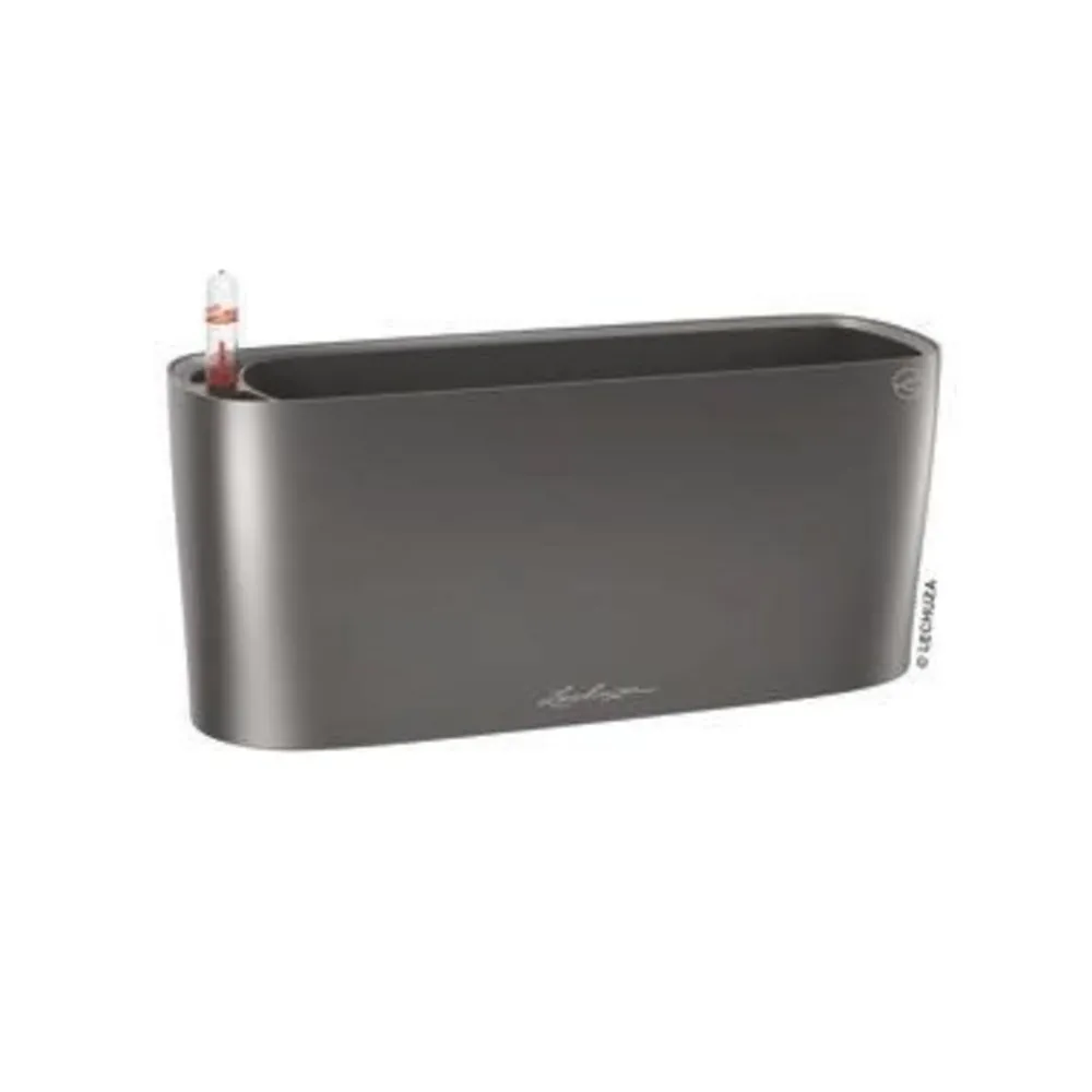 LECHUZA® DELTA, All-in-One-Set, hochglanz Dunkelgrau Clearance