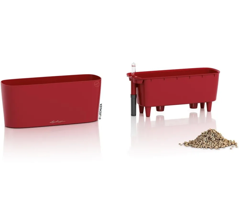 LECHUZA® DELTA, All-in-One-Set, matt Rot Clearance