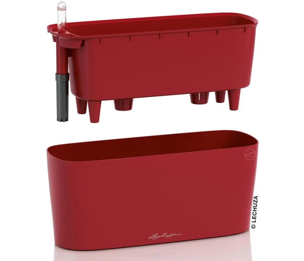 LECHUZA® DELTA, All-in-One-Set, matt Rot Clearance