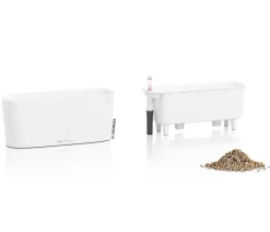 LECHUZA® Lechuza Tischgefäße|Lechuza Pflanzgefäße & Töpfe - DELTA, All-in-One-Set, matt Weiß