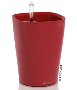 LECHUZA® Lechuza Tischgefäße|Lechuza Pflanzgefäße & Töpfe - DELTINI, All-in-One-Set, matt Rot