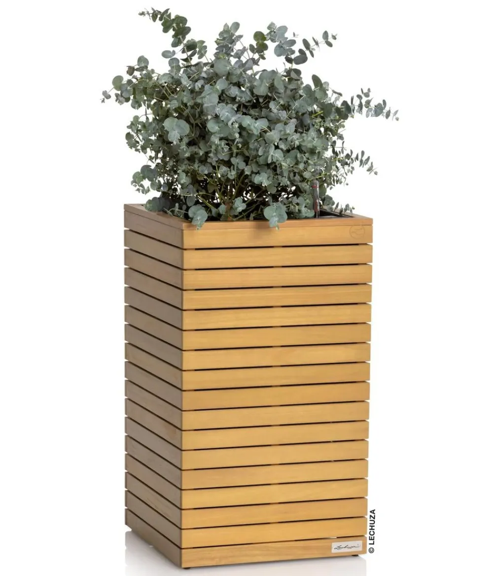 LECHUZA® Lechuza Pflanzgefäße & Töpfe|Blumentöpfe & Übertöpfe > Holz-Kasten PALO Natural Wood 45, quadratisch