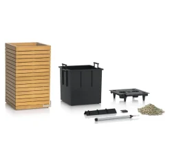 LECHUZA® Lechuza Pflanzgefäße & Töpfe|Blumentöpfe & Übertöpfe > Holz-Kasten PALO Natural Wood 45, quadratisch