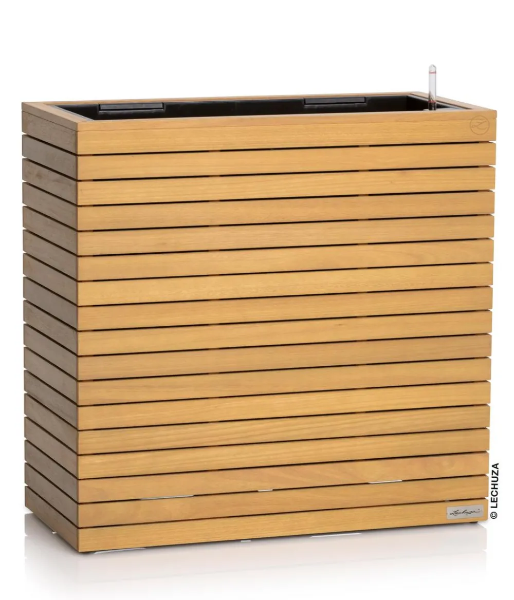 LECHUZA® Lechuza Pflanzgefäße & Töpfe|Blumentöpfe & Übertöpfe - Holz-Kasten PALO Natural Wood 80, rechteckig Hellbraun