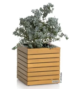 LECHUZA® Lechuza Pflanzgefäße & Töpfe|Blumentöpfe & Übertöpfe > Holz-Kasten PALO Natural Wood 35, quadratisch