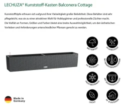 LECHUZA® Pflanzkübel & Blumenkästen|Lechuza Pflanzgefäße & Töpfe > Kunststoff-Kasten Balconera Cottage, rechteckig
