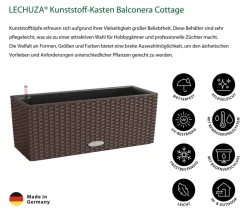 LECHUZA® Pflanzkübel & Blumenkästen|Lechuza Pflanzgefäße & Töpfe > Kunststoff-Kasten Balconera Cottage, rechteckig