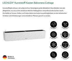 LECHUZA® Pflanzkübel & Blumenkästen|Lechuza Pflanzgefäße & Töpfe > Kunststoff-Kasten Balconera Cottage, rechteckig