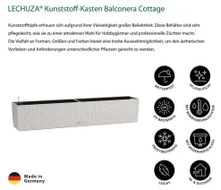 LECHUZA® Pflanzkübel & Blumenkästen|Lechuza Pflanzgefäße & Töpfe > Kunststoff-Kasten Balconera Cottage, rechteckig