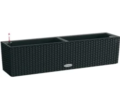 LECHUZA® Kunststoff-Kasten Balconera Cottage, rechteckig Schwarz Clearance