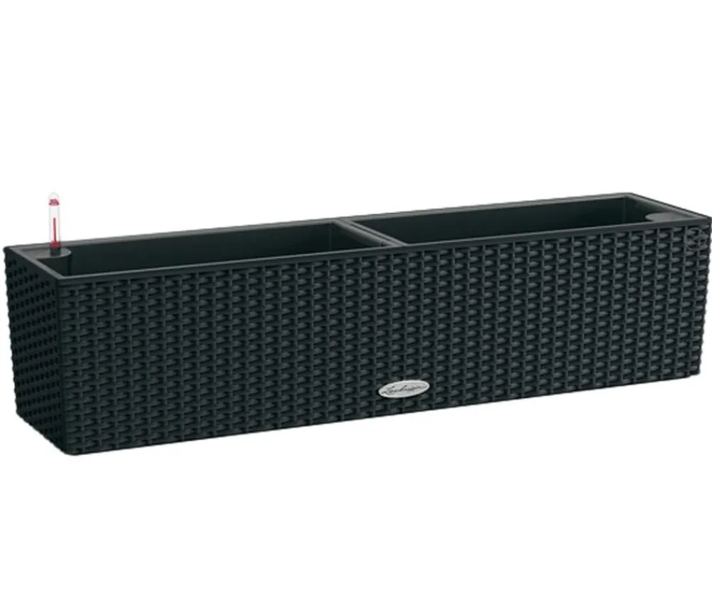 LECHUZA® Kunststoff-Kasten Balconera Cottage, rechteckig Schwarz Clearance