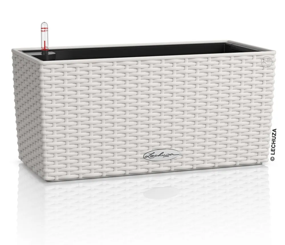 LECHUZA® Pflanzkübel & Blumenkästen|Lechuza Pflanzgefäße & Töpfe - Kunststoff-Kasten Balconera Cottage, rechteckig Weiß