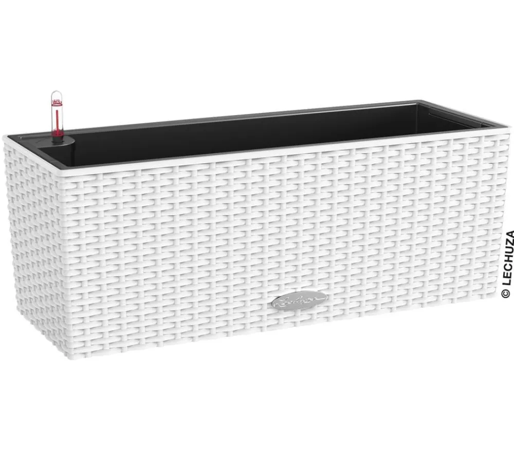 LECHUZA® Pflanzkübel & Blumenkästen|Lechuza Pflanzgefäße & Töpfe - Kunststoff-Kasten Balconera Cottage, rechteckig Weiß