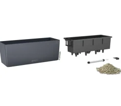 LECHUZA® Kunststoff-Kasten Balconera Color, rechteckig Dunkelgrau Hot