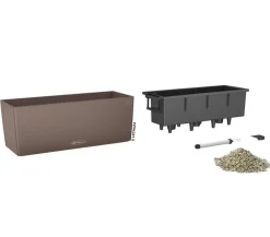 LECHUZA® Pflanzkübel & Blumenkästen|Lechuza Pflanzgefäße & Töpfe - Kunststoff-Kasten Balconera Color, rechteckig Hellgrau