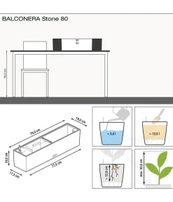 LECHUZA® Pflanzkübel & Blumenkästen|Lechuza Pflanzgefäße & Töpfe - Kunststoff-Kasten Balconera Color, rechteckig Creme