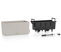LECHUZA® Pflanzkübel & Blumenkästen|Lechuza Pflanzgefäße & Töpfe - Kunststoff-Kasten Balconera Color, rechteckig Hellgrau