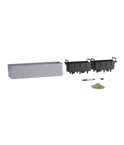 LECHUZA® Pflanzkübel & Blumenkästen|Lechuza Pflanzgefäße & Töpfe - Kunststoff-Kasten Balconera Stone, rechteckig Grau