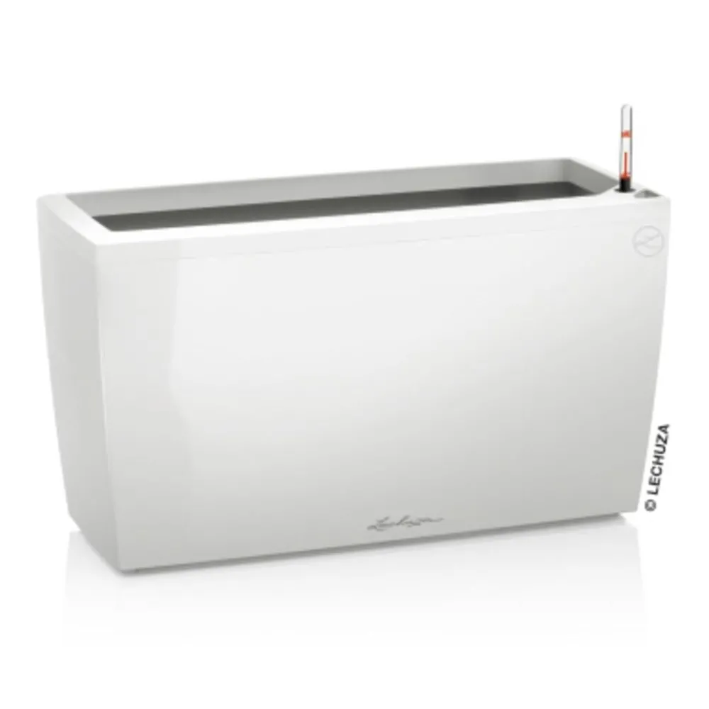 LECHUZA® Kunststoff-Kasten CARARO All-in-One-Set, rechteckig, ca. B75/H43/T30 cm Weiß Outlet