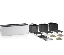 LECHUZA® Lechuza Pflanzgefäße & Töpfe > Kunststoff-Kasten Trio Stone inkl. Pflanzeinsatz, rechteckig, ca. B132,5/H46,5/T44,5 cm