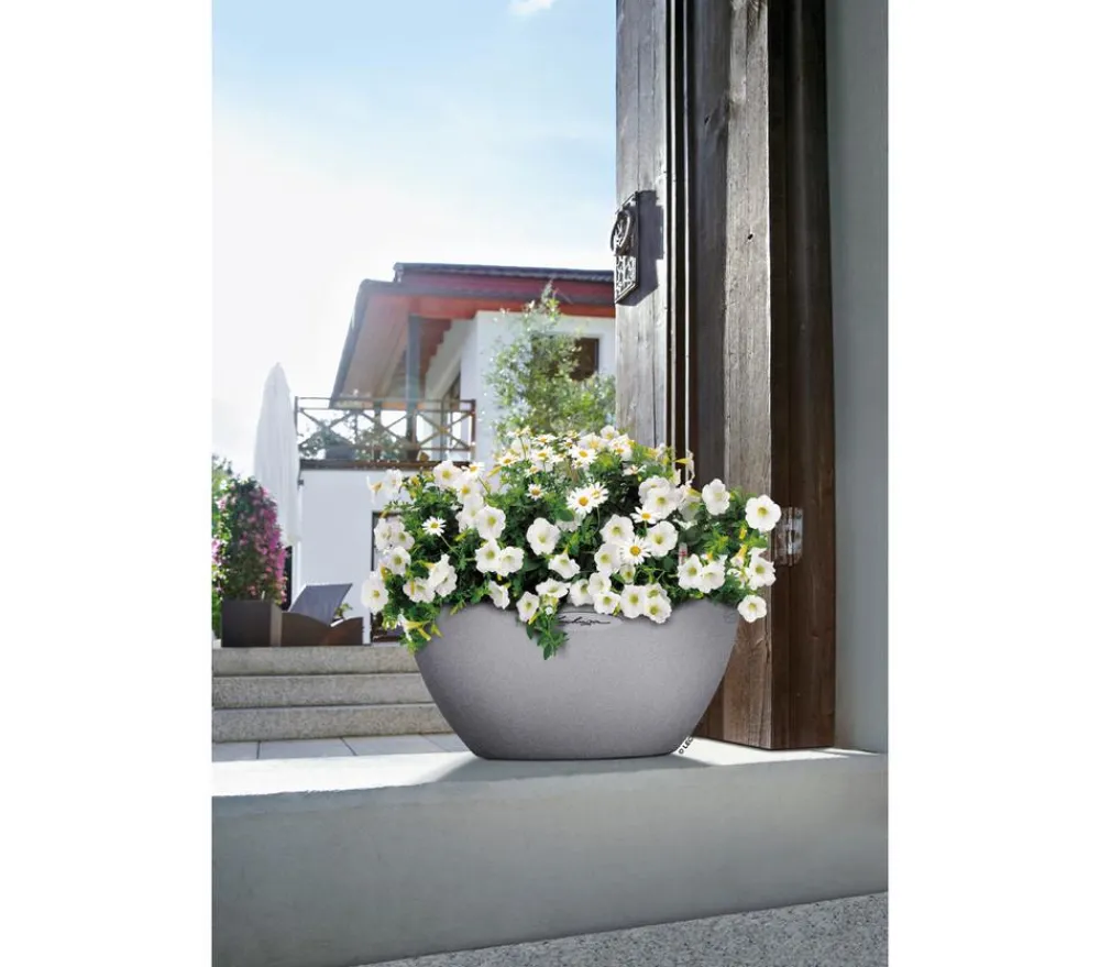 LECHUZA® Blumenampeln & -Schalen|Lechuza Pflanzgefäße & Töpfe > Kunststoff-Schale 'Cubeto Stone', rund